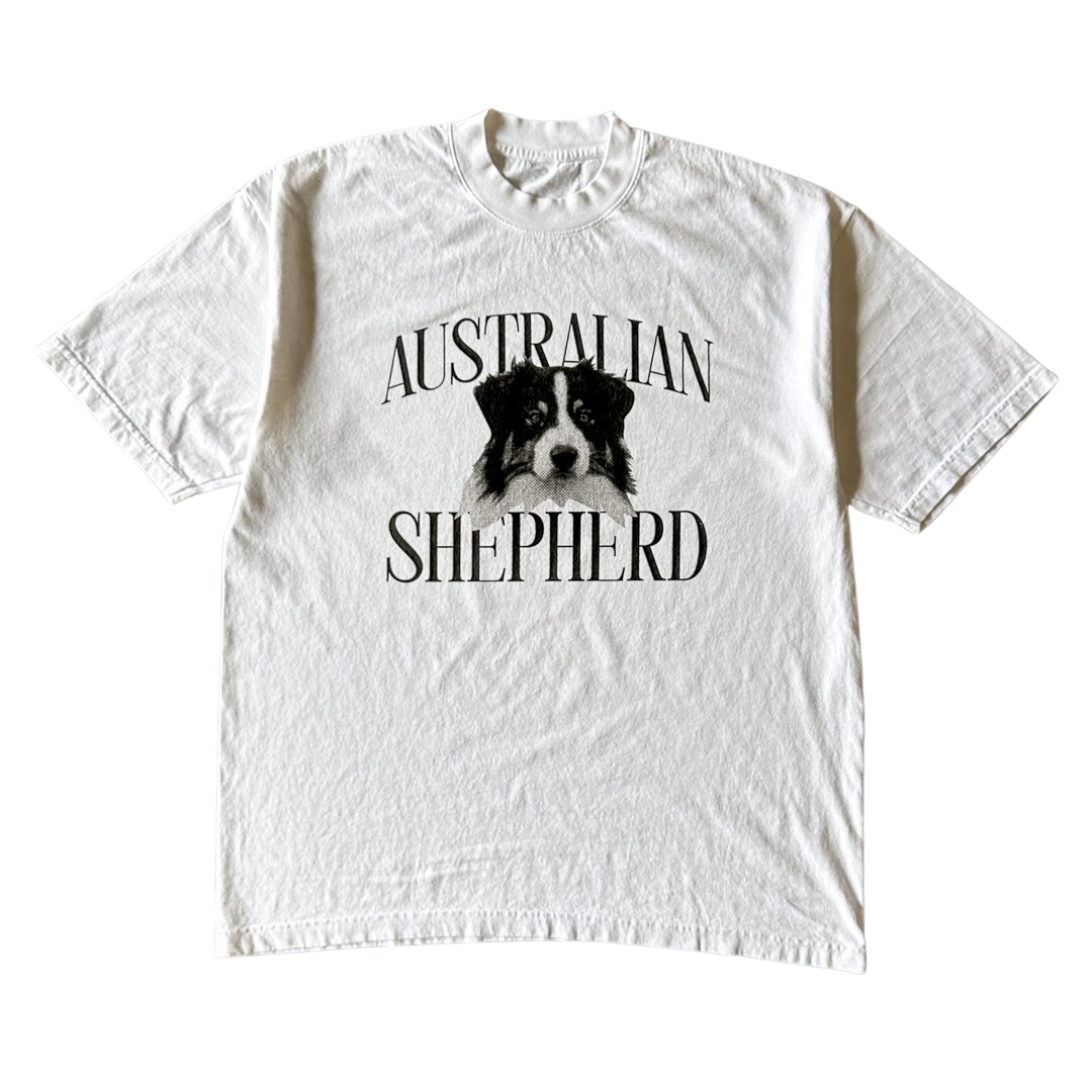 Black and White Australian Shepherd Tee