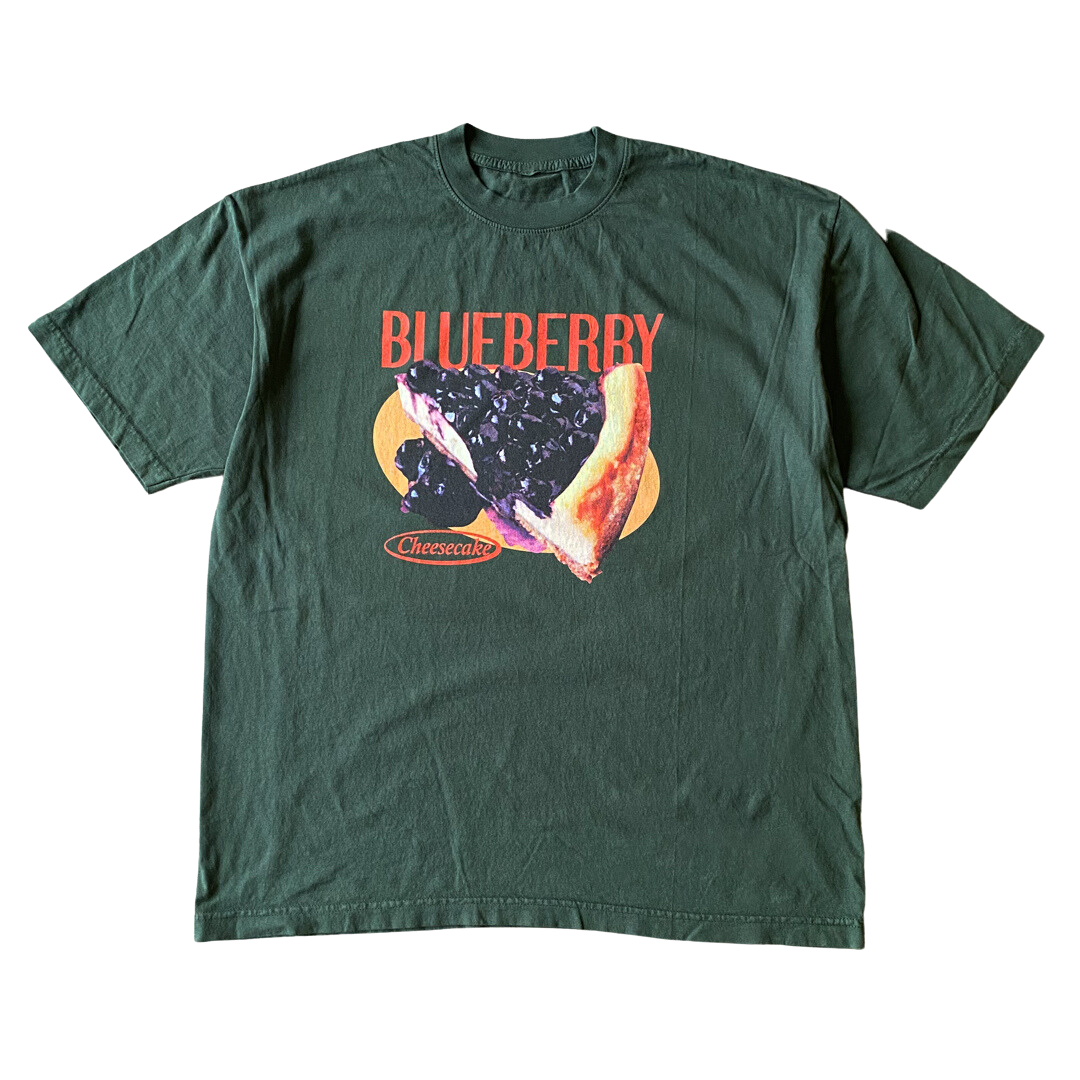 T-shirt gâteau au fromage aux bleuets