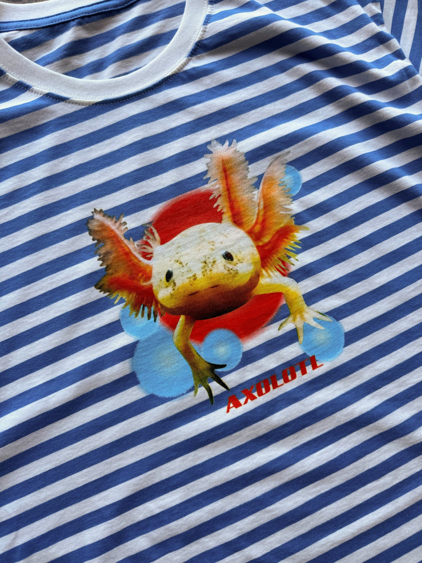 Axolotl Bubbles Striped Tee