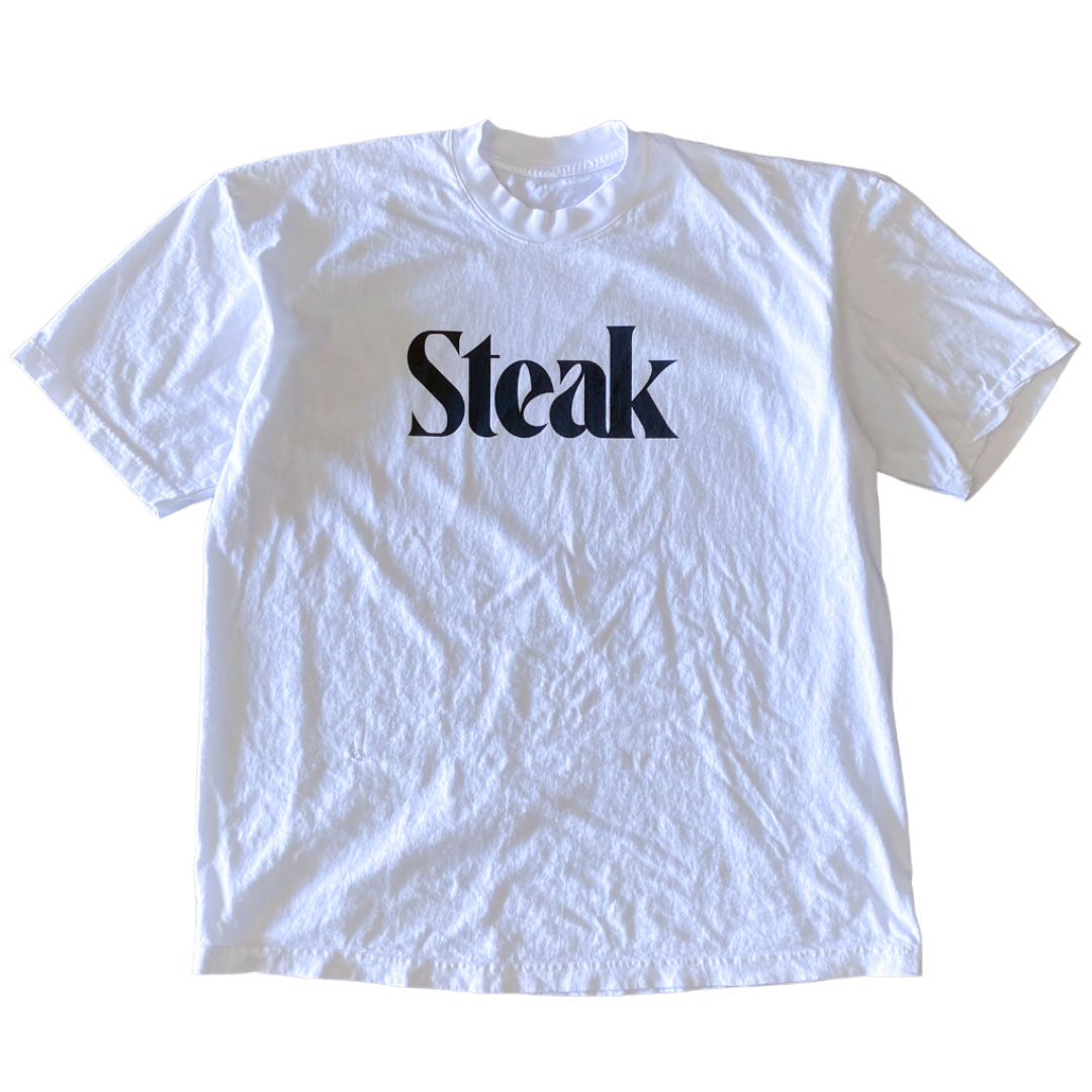 T-shirt à texte steak