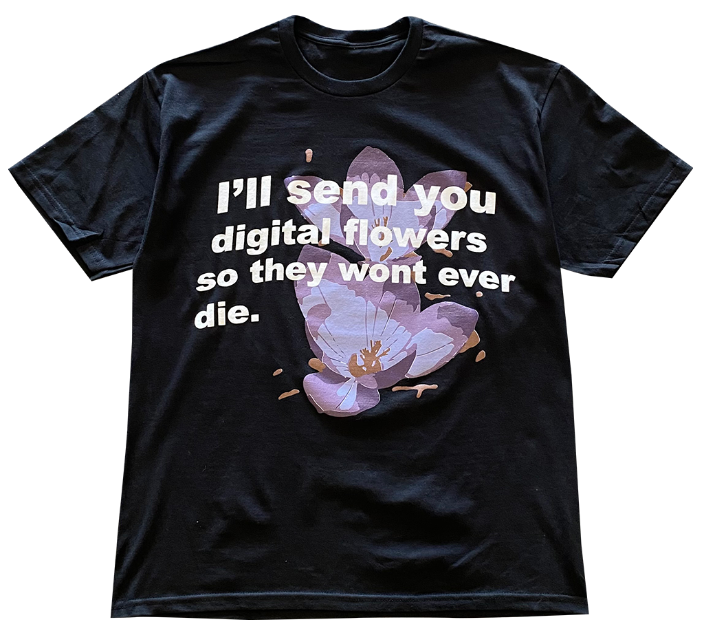 T-shirt fleurs numériques