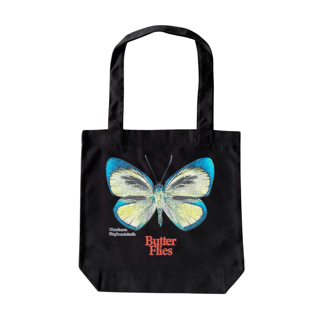 Blaue Schmetterlings-Einkaufstasche