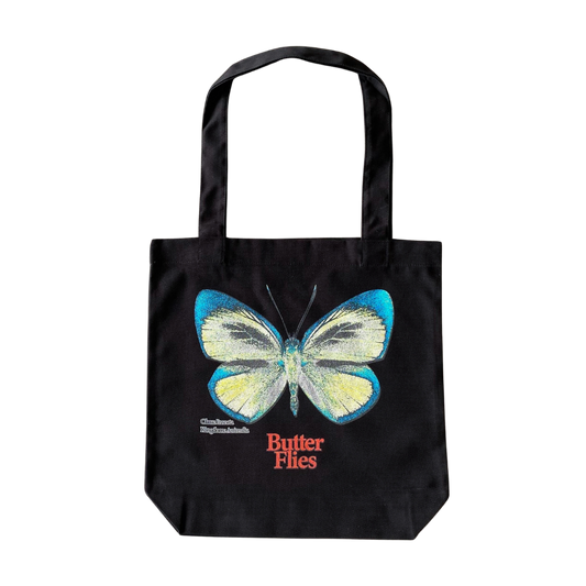 Blaue Schmetterlings-Einkaufstasche