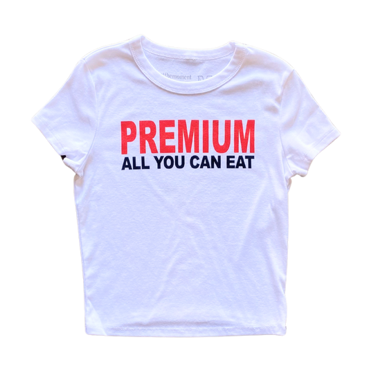 Premium All You Can Eat Text Women's Baby Rib