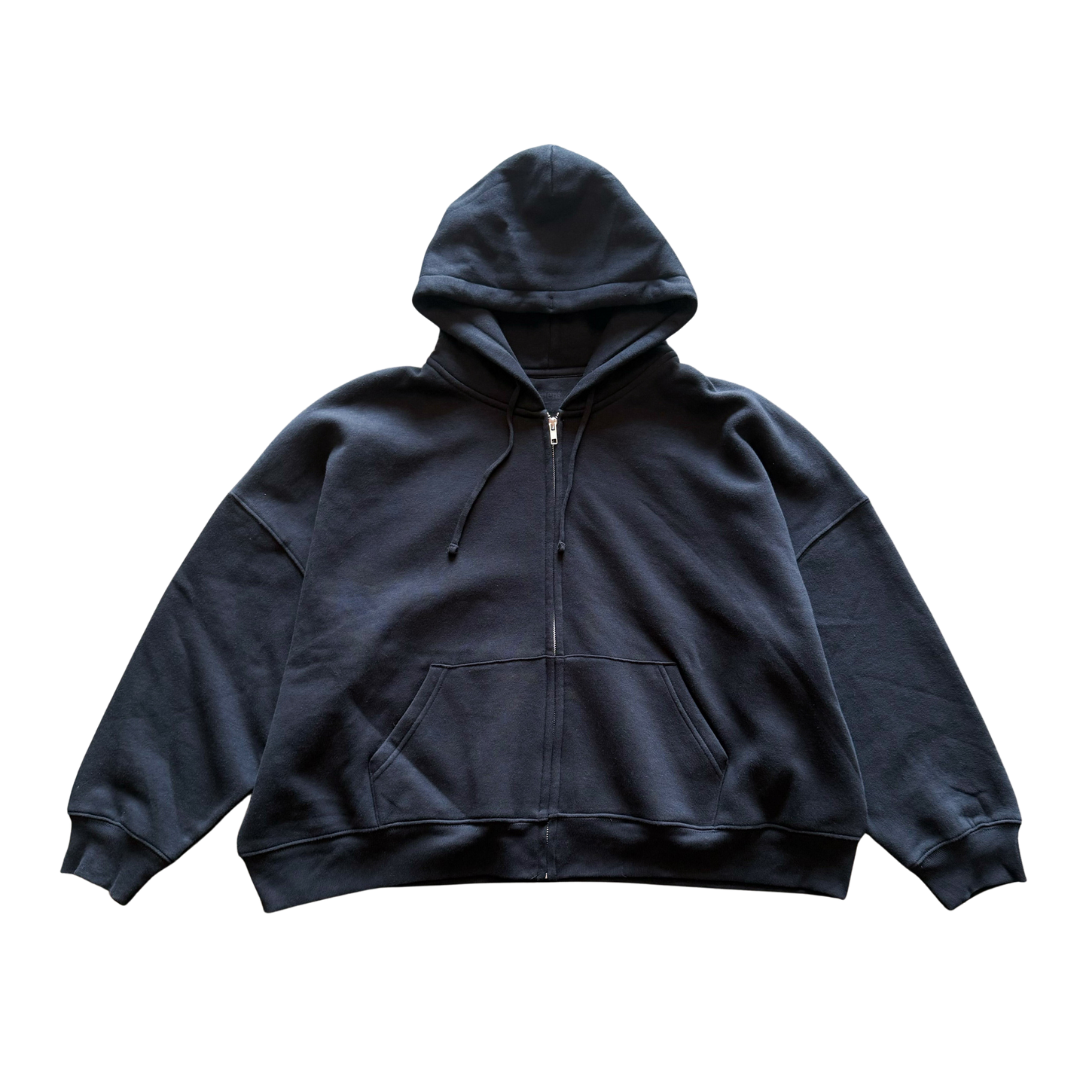 Make Art Forever Boxy Crop Zip-Up Hoodie