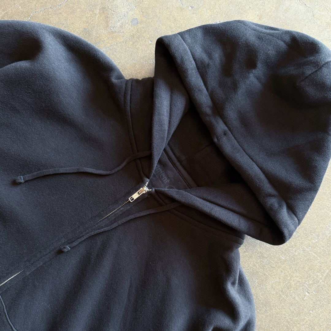 Make Art Forever Boxy Crop Zip-Up Hoodie