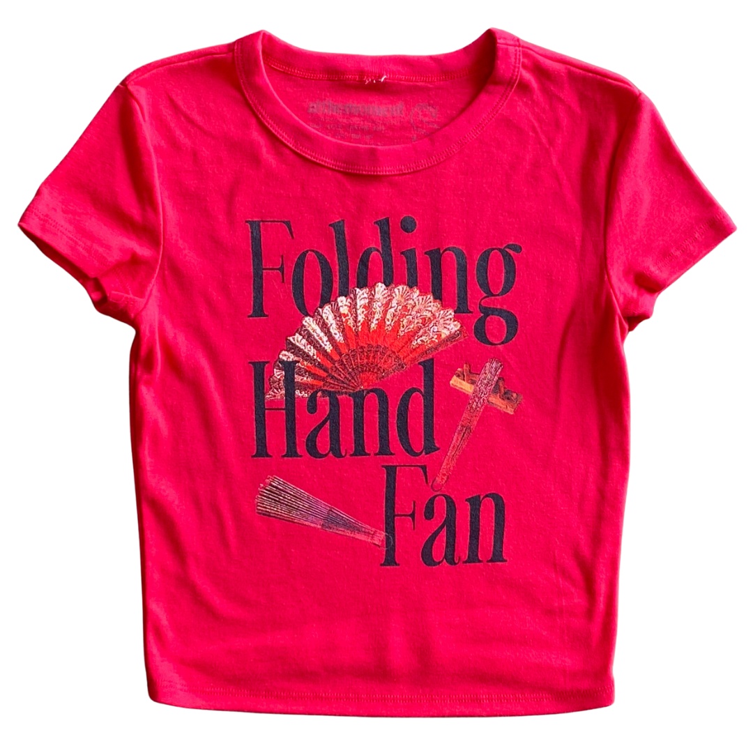 Folding Hand Fan Women's Baby Rib