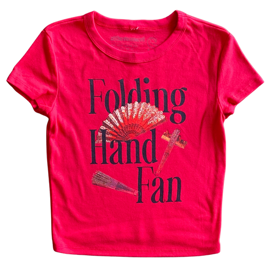 Folding Hand Fan Women's Baby Rib
