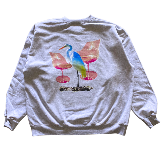 Champagne Chairs and Birds Crewneck