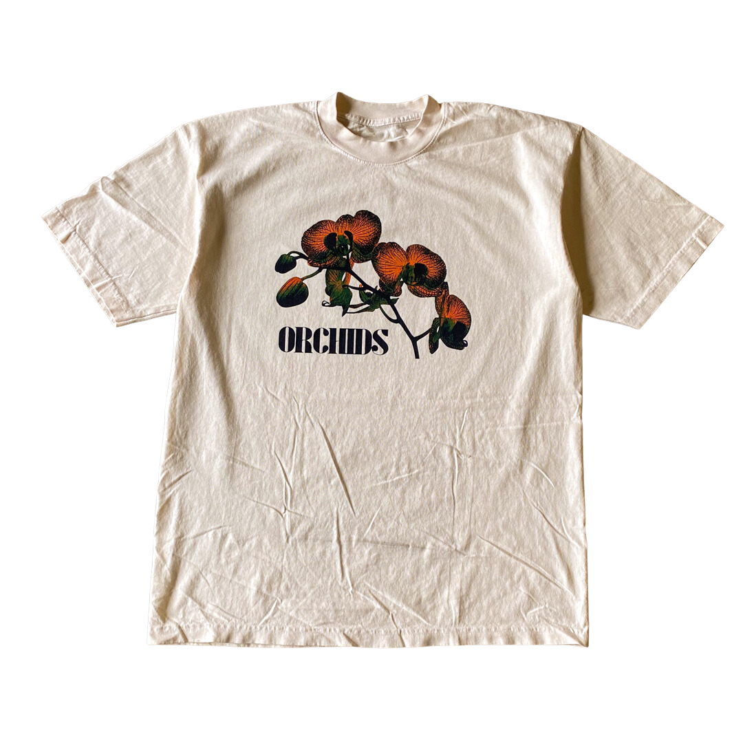 Orange-rotes Orchideen-T-Shirt