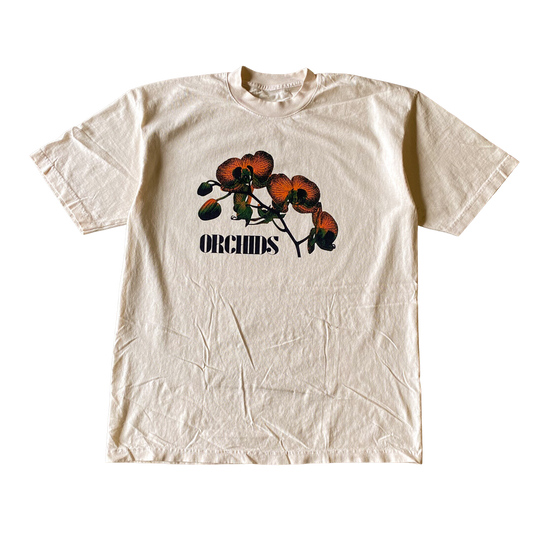 Orange-rotes Orchideen-T-Shirt