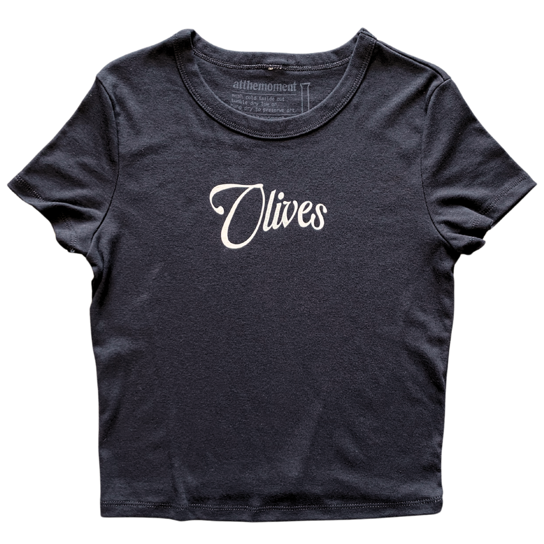 Olives Text Women's Baby Rib