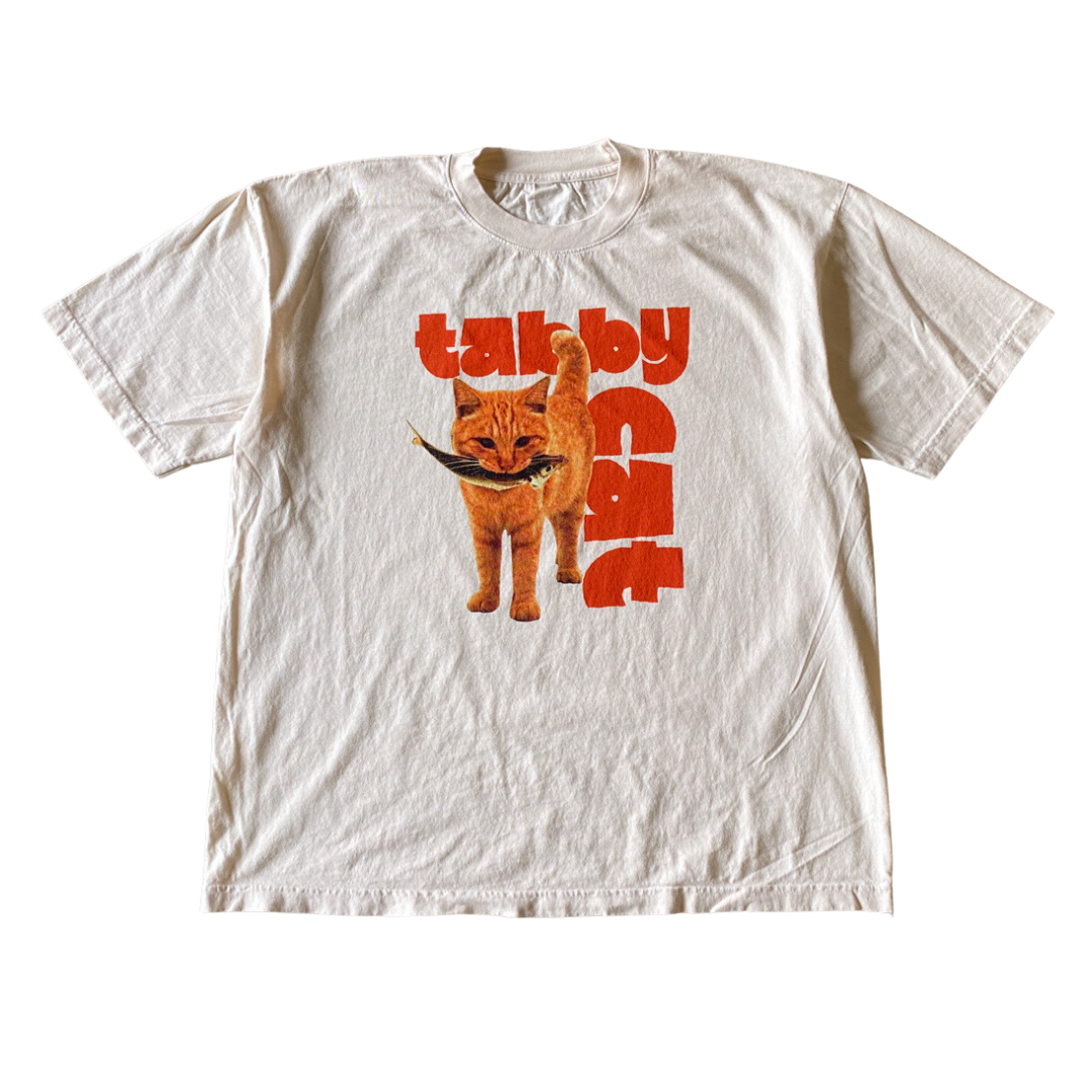 Tabby Cat With Fish Tee