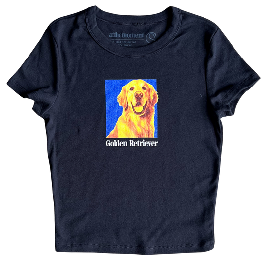 Golden Retriever Smile Women's Baby Rib