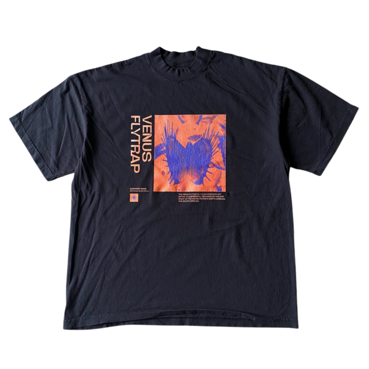 Orangefarbenes Venusfliegenfallen-T-Shirt