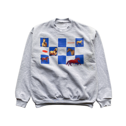 Checkered Horse Crewneck