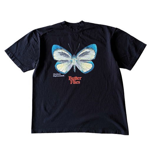 Blaues Schmetterlings-T-Shirt