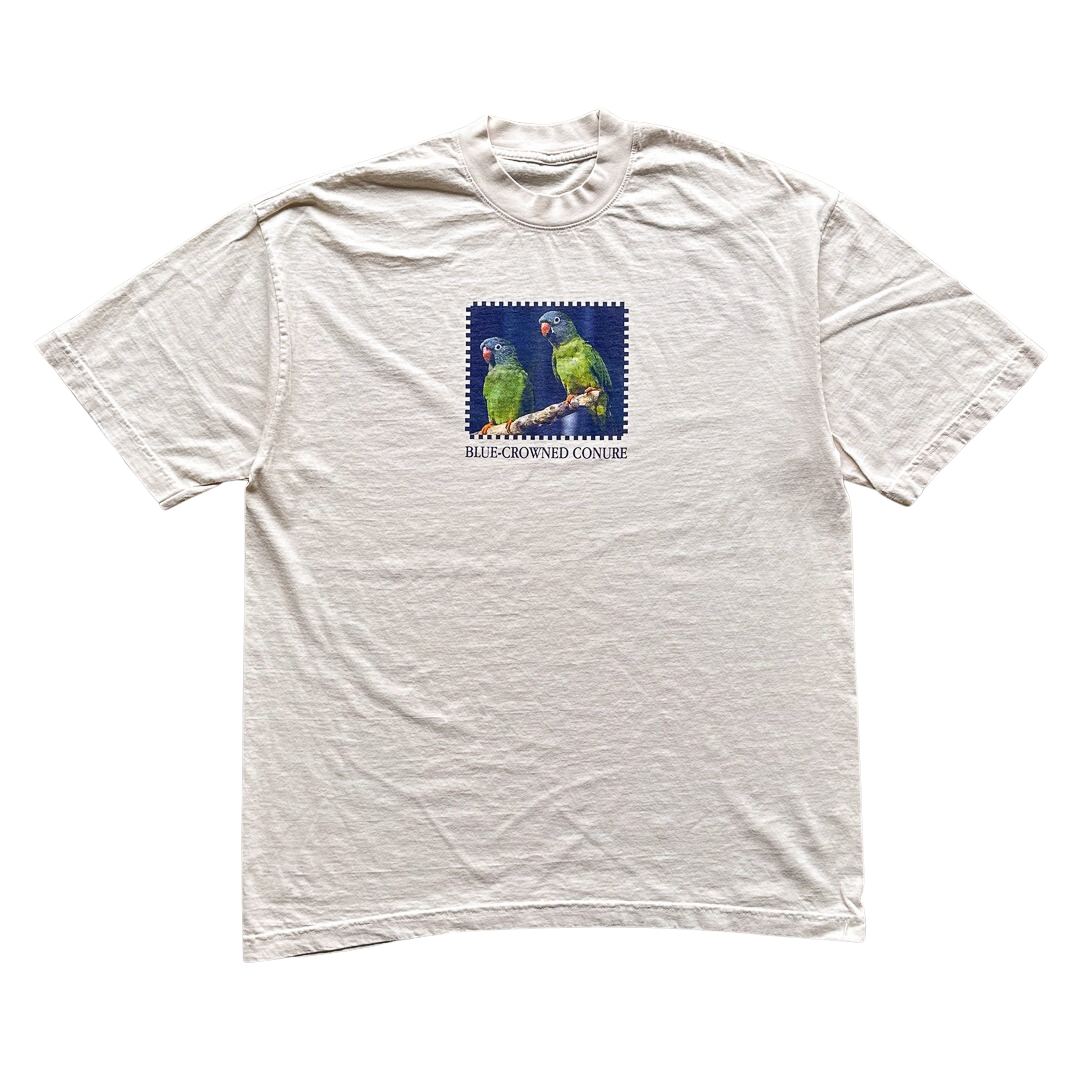 Blue Crowned Conure Stamp Tee