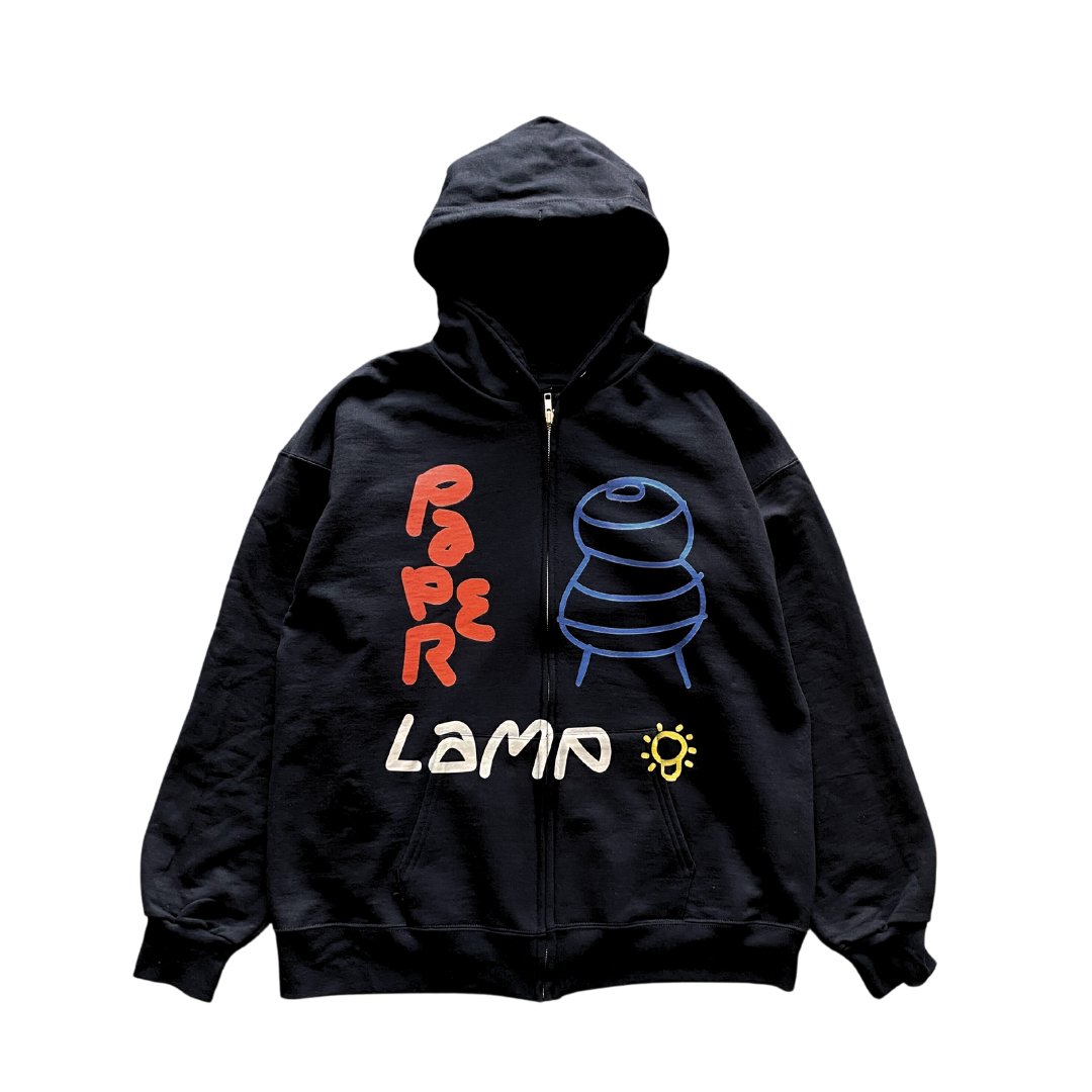 Paper Lamp Sketch Zip-Up Hoodie