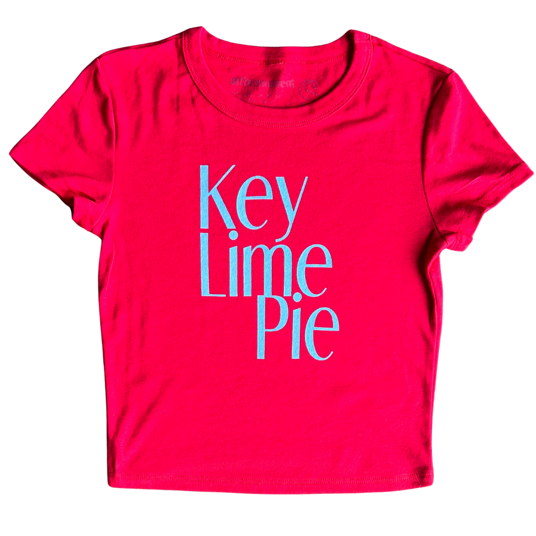 Key Lime Pie Text Women's Baby Rib