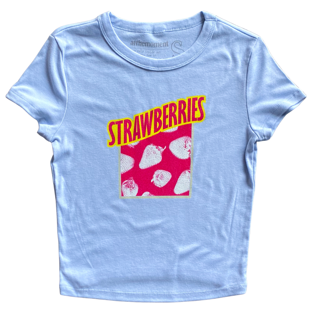 Pink Strawberries v2 Women's Baby Rib