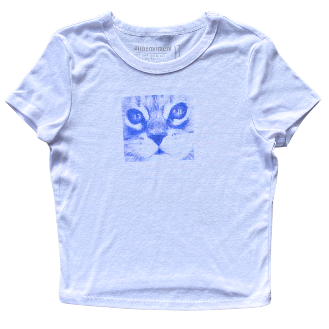 Framed Blue Cat Women's Baby Rib