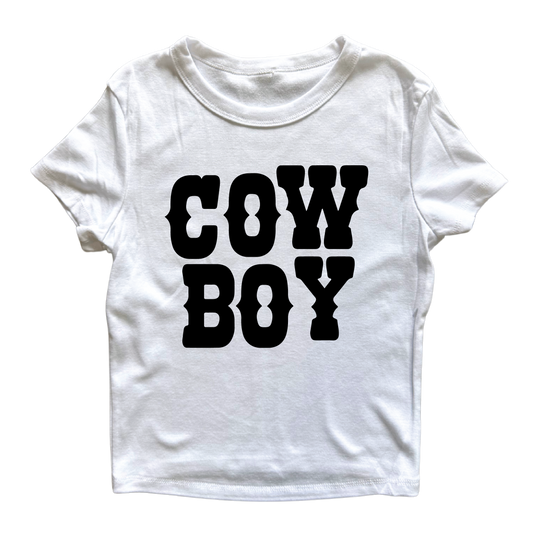 Cowboy Text Women's Baby Rib