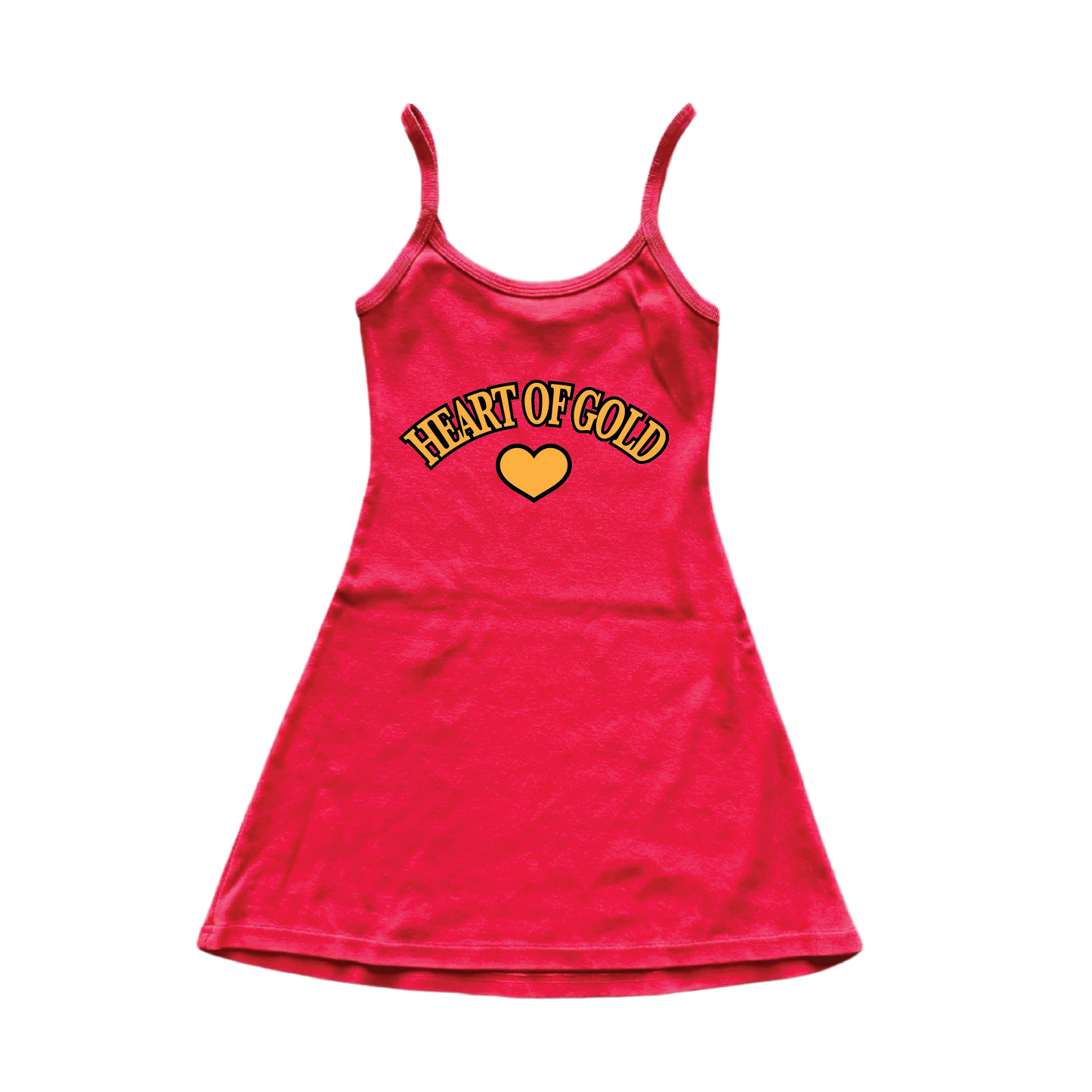 Heart of Gold Women's Spaghetti Dress