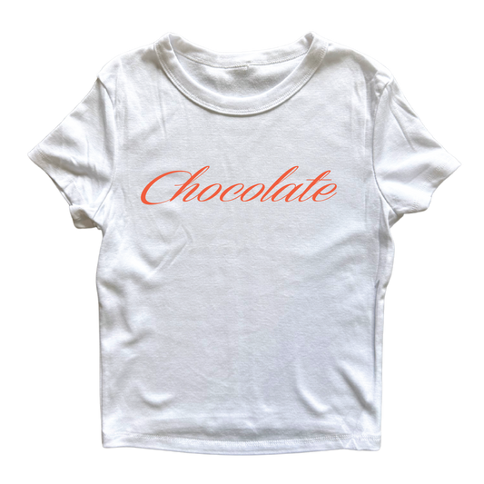 Chocolate Text v2 Women's Baby Rib