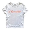 Chocolate Text v2 Women's Baby Rib