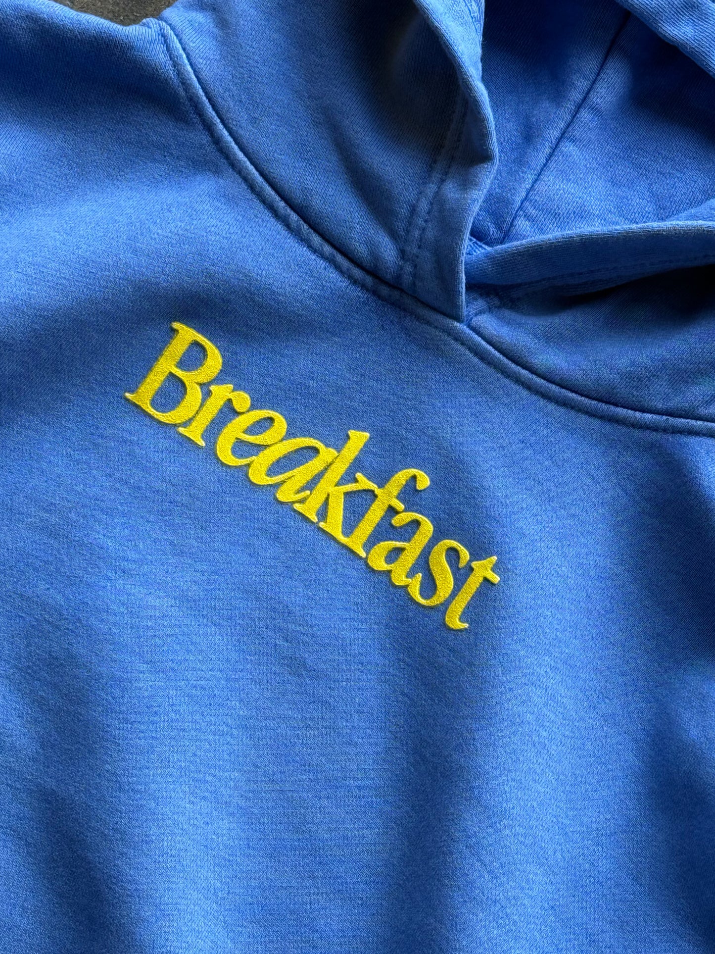 Breakfast Text Puff Hoodie