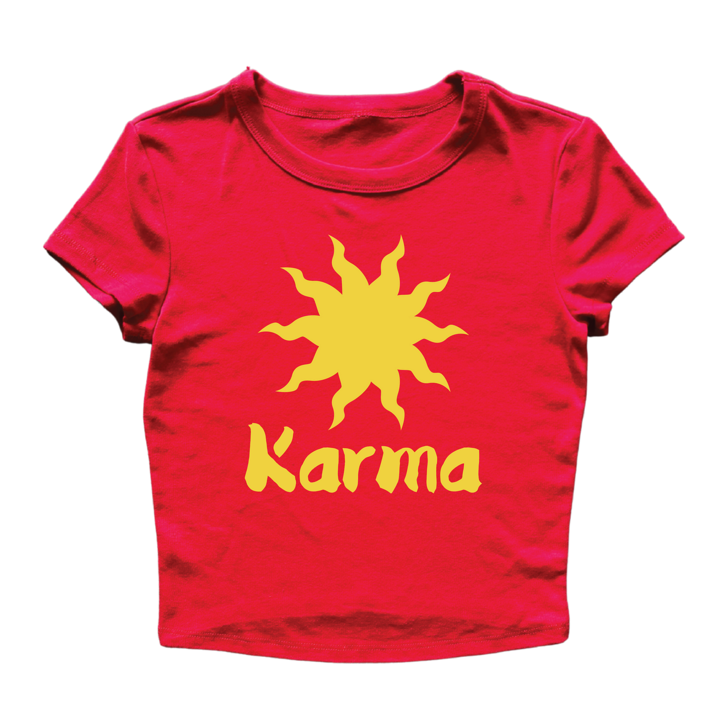 Karma Text Women's Baby Rib