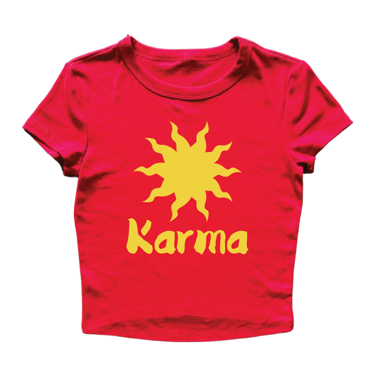 Karma Text Women's Baby Rib