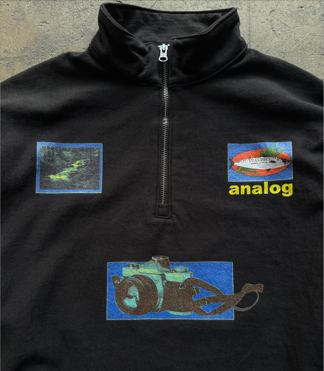 Analog Camera Quarter-Zip Pullover