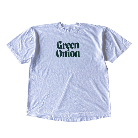 T-shirt texte oignon vert