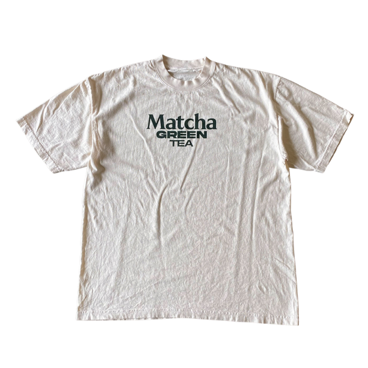 Matcha-Grüntee-Text-T-Shirt