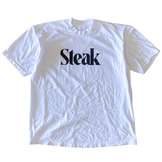 T-shirt à texte steak