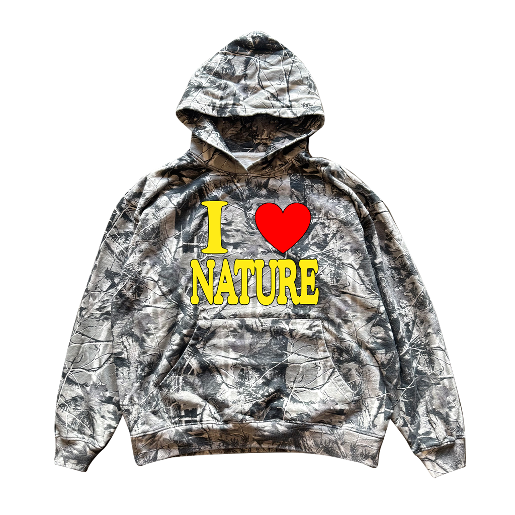 I Love Nature Camo Hoodie