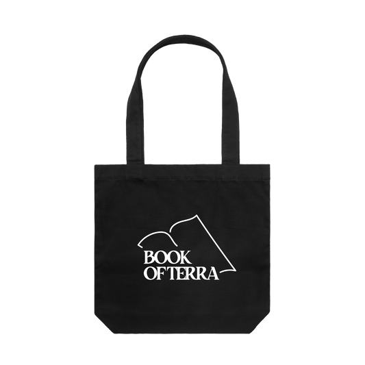 Book of Terra Logo Tote Bag Black