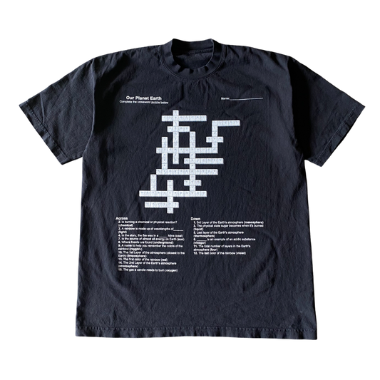 Erde-Kreuzworträtsel-T-Shirt