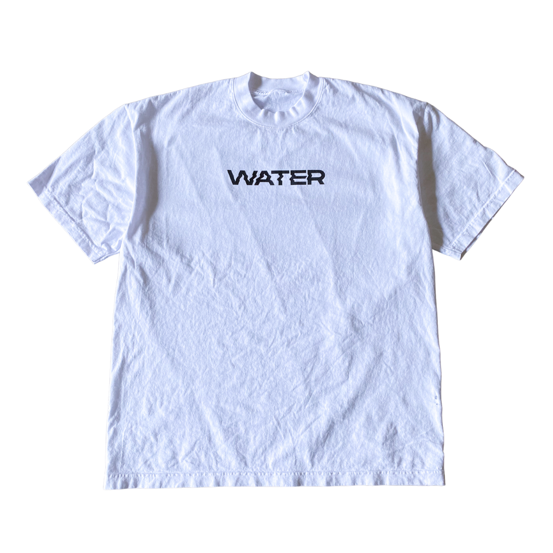 Wasser-Text-T-Shirt