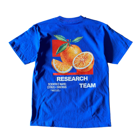 Orangefarbenes Forschungsteam-T-Shirt
