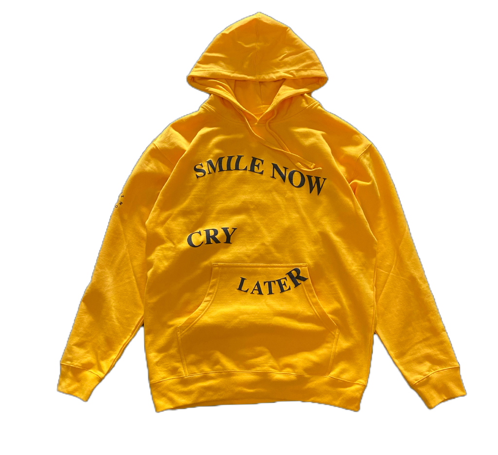 Smile Now Cry Later Hoodie Gold