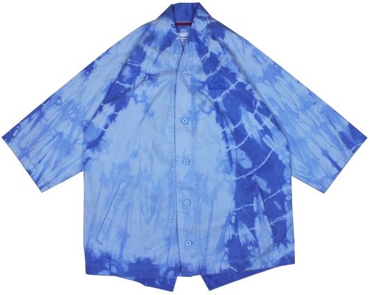 Uni-Sex Cotton Twill Kimono Blue Marble