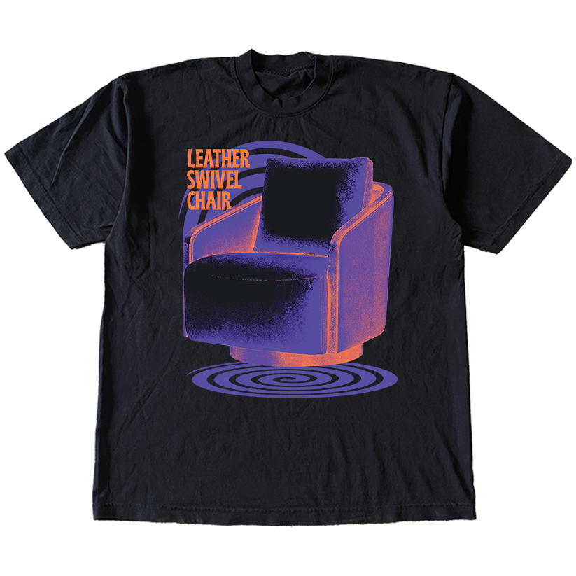 T-shirt pour chaise pivotante en cuir