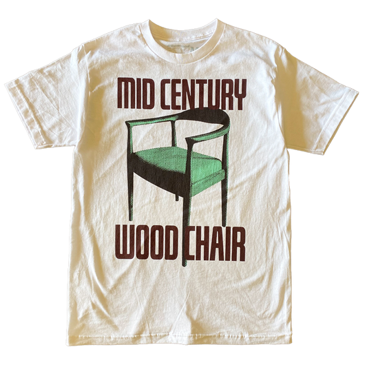 T-shirt de chaise en bois du milieu du siècle